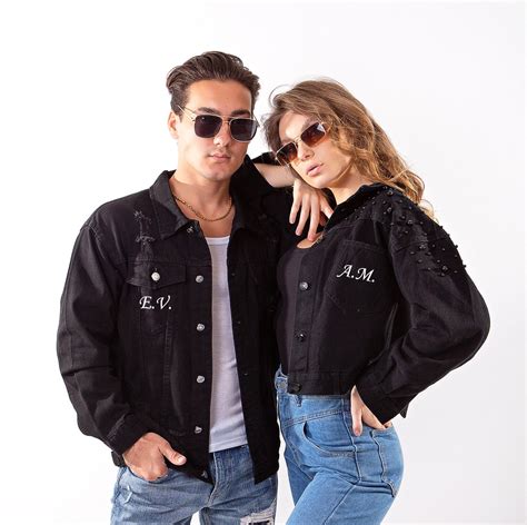 Matching Couple Denim Jackets Jackets For Bride And Groom Etsy