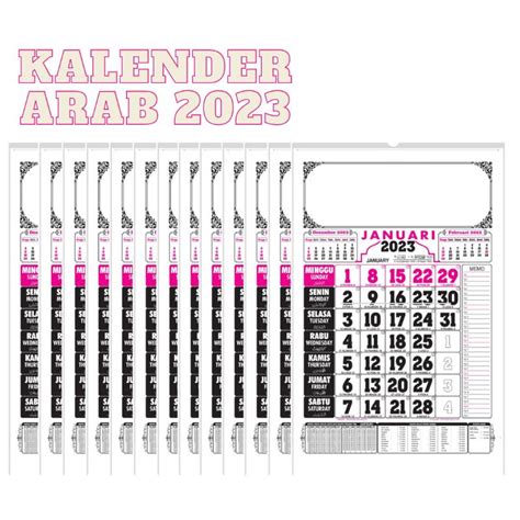 Jual Kalender Arab Tahun 2023 Lengkap Dengan Jadwal Sholat Shopee
