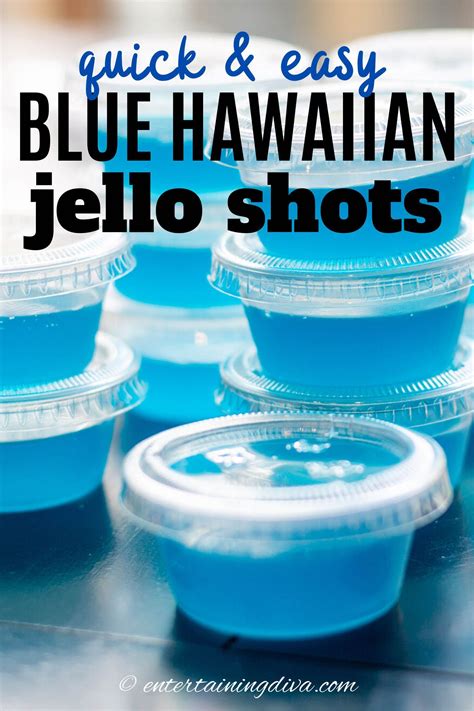 This Blue Hawaiian Jello Shots Recipe Made With Malibu Rum Will Make