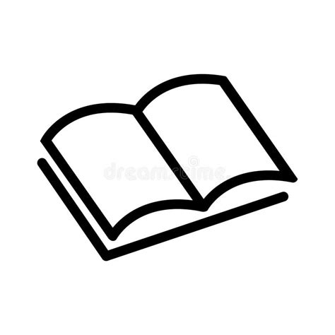 Open Book Icon On White Background Stock Vector Illustration Of
