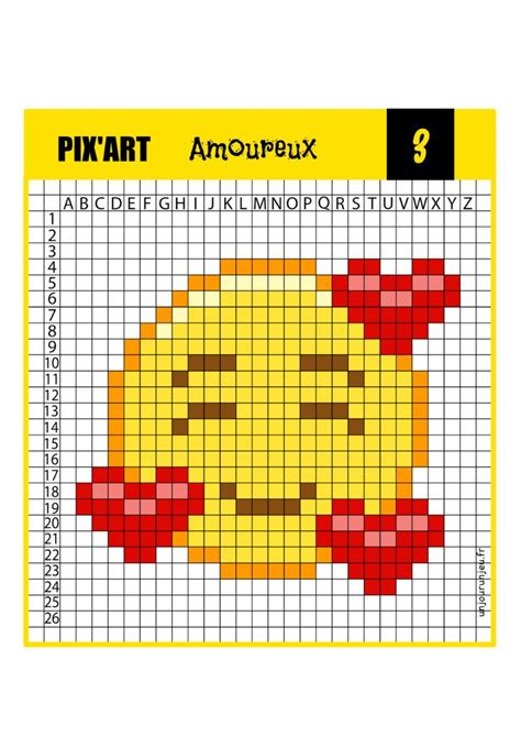 10 joyeux coloriage pixel a imprimer gratuit collection pixel art a reproduire exercice a imprimer pour maternelle gs pixel art a imprimer pixel art pixel art facile. 12 modèles de Pixel Art Smiley à télécharger gratuitement (avec images) | Pixel art, Modele ...