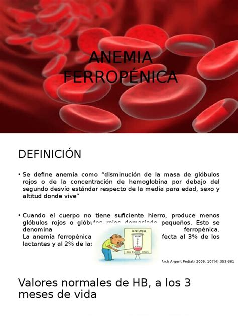 Anemia Ferropenica Pdf Anemia Hierro