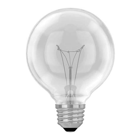 Ge 40 Watt Incandescent G25 Globe Crystal Clear Light Bulb 4 Pack