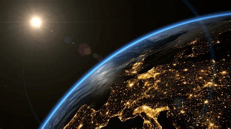 Europes City Lights From Space 4k Ultrahd Wallpaper Backiee
