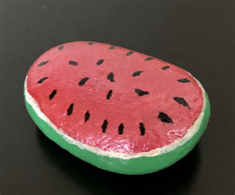 Watermelon Painted Rock Watermelon Painting Painted Rocks Watermelon