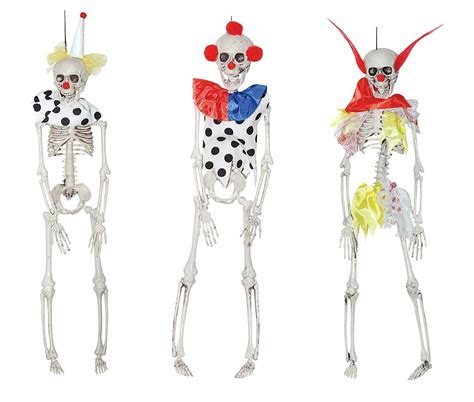 The Gothic Collection 3 Creepy Skeleton Circus Killer Clowns Halloween