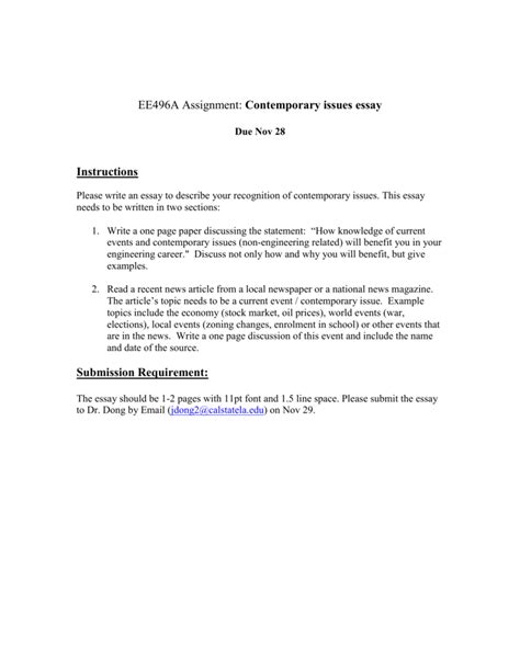 003 Current Event Essay Example Essays College Format