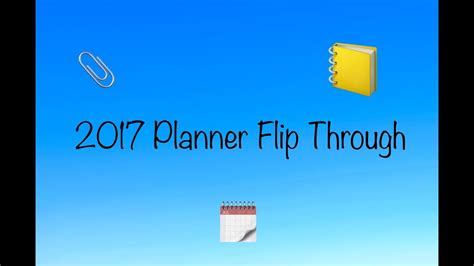2017 Planner Flip Through Youtube