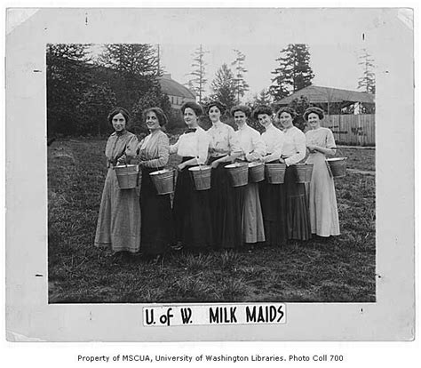 eight maids a milking milk maids club university of washington ca 1900 christmas humor