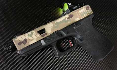 Glock 19 Custom Slide Milling Rmr Cut Multicam Cerakote Foley Defense