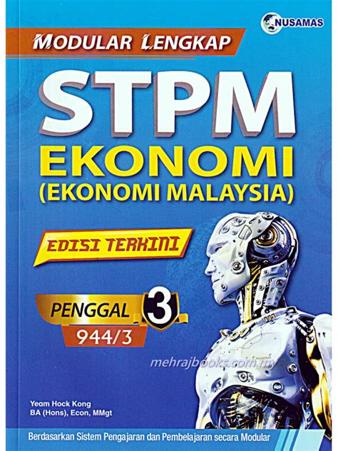 Keputusan stpm iaitu keputusan sijil tinggi pelajaran malaysia merupakan satu yang dinantikan oleh pelajar kerana peperiksaan stpm merupakan untuk pengetahuan, keputusan stpm telah dikeluarkan pada 2 febuari 2016 dan keputusan stpm penggal 3 tersebut boleh disemak online. Modular Lengkap STPM Ekonomi (Ekonomi Malaysia) Penggal 3