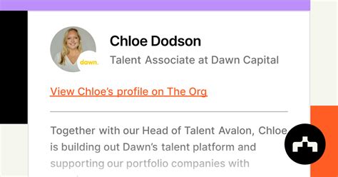 Chloe Dodson Talent Associate At Dawn Capital The Org