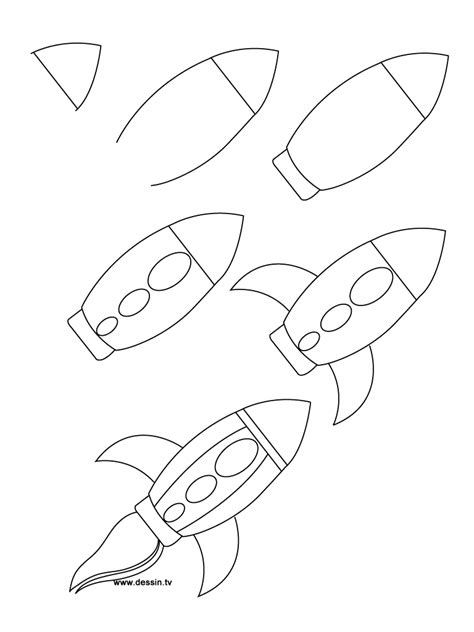 Simple Rocket Ship Drawing At Getdrawings Free Download