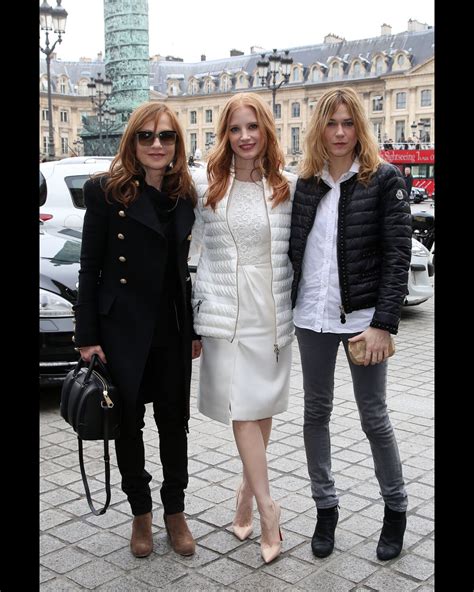 Photo Isabelle Huppert Jessica Chastain et Marie Josée Croze arrivent à l Espace Vendôme pour