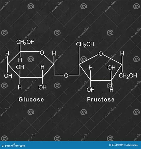 Sucrose Structural Chemical Formula Stock Illustration Illustration