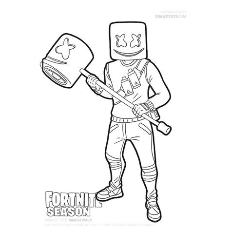 Scroll further down for more themed coloring page collections. fortnite,fortnite marshmello skin,marsh walk,marshmello ...