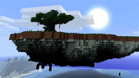 Minecraft Timelapse Floating Island And Village Youtube