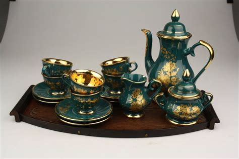 Azim Gold Leaf Porcelain Tea Set People Including Catawiki