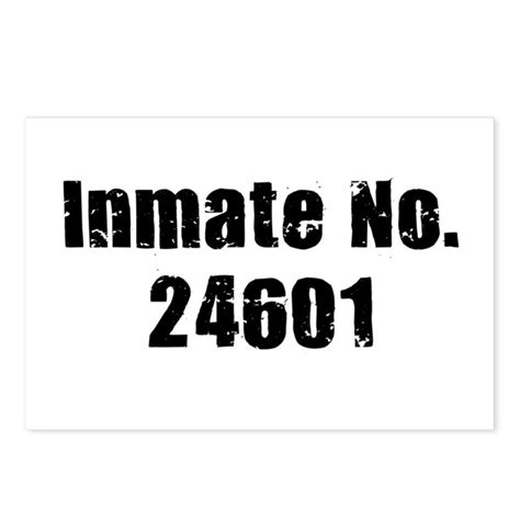 Inmate Number 24601 Postcards Package Of 8 By Mindflakes