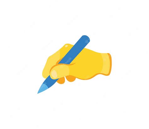 Premium Vector Writing Hand Emoji Gesture Vector Isolated Icon