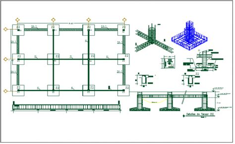 Foundation Plan Layout Detail View Dwg File
