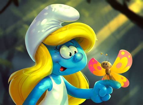Smurfette Katya Art Smurfette Smurfs Movie Disney Animated Movies