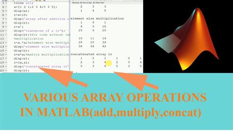 Array Operations In Matlab Youtube
