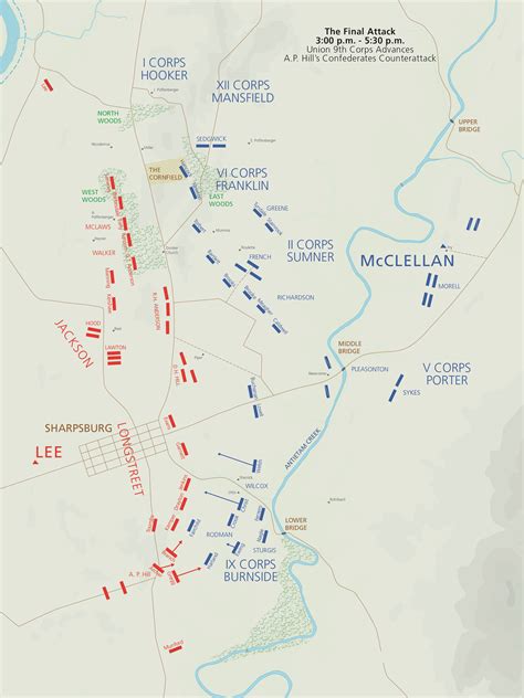 Antietam Battle Maps Antietam National Battlefield Us National