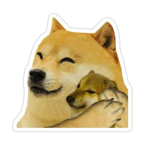 Doge Hugging Cheems Sticker By Moonman1232141 Doge Meme Animal