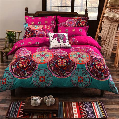 Bedding collections and individual pieces are available in a variety of materials and colors, with the most popular being cotton. 4Pcs Oriental Mandala Polyester Single Double Queen Size ...