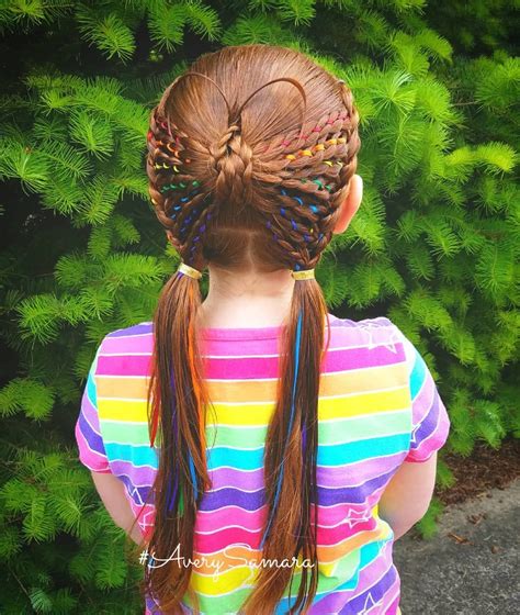 This is rainbow braid hairstyle which can be obtained using hair chalk. Rainbow Braid Hairstyles For Kids Sho Madjozi / Rainbow ...