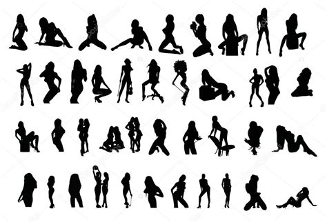 vector silhouettes of sexy girls — stock vector © ice storm 1151328