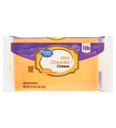 Great Value Mild Cheddar Cheese 16 Oz