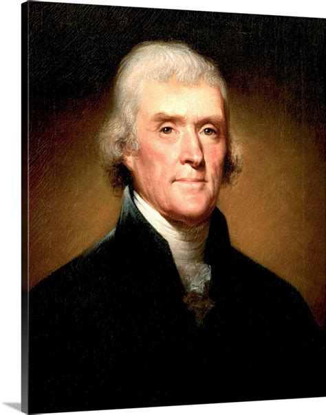 Thomas Jefferson By Rembrandt Peale Wall Art Canvas Prints Framed