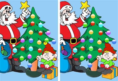 Christmas Spot The Difference Printable Adults