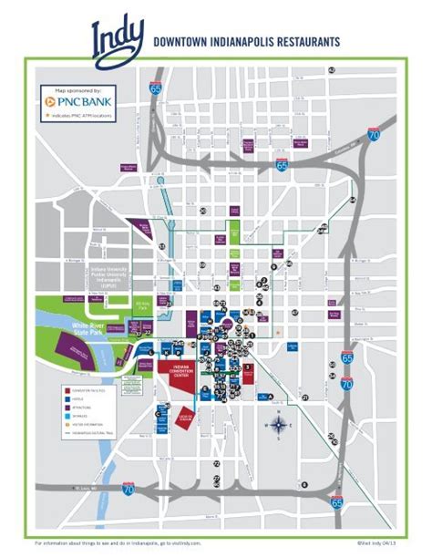 A Downtown Indianapolis Restaurant Map 500 Festival