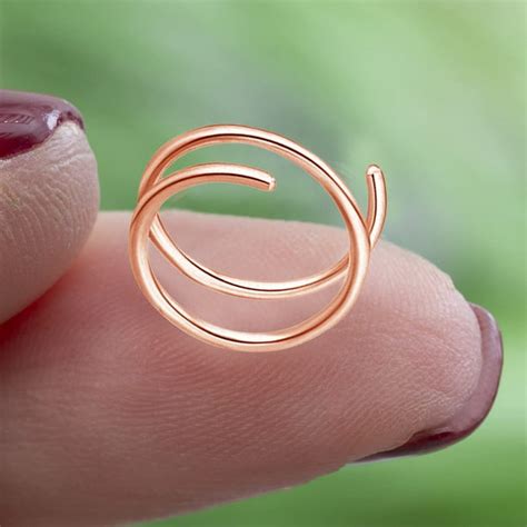 Shiusina Double Nose Hoop Ring For Piercing Nose Hoop Nose Ring Hoop