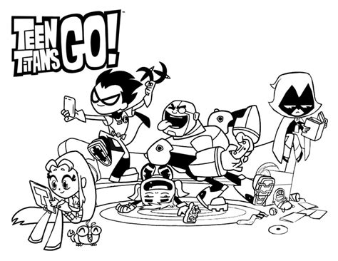 Teen Titans Go Coloring Pages 120 Printable Coloring Pages