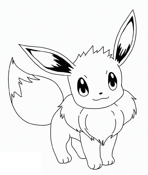 Eevee Pokemon Free Coloring Pages