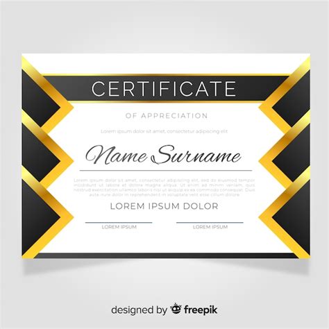 Professional Certificate Template Free Vector