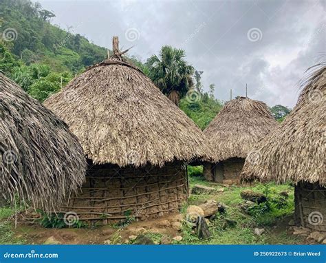 Primitive Jungle Village And Huts Stock Image Image Of Poor