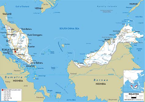 Detailed Political Map Of Malaysia Ezilon Maps 57 Off
