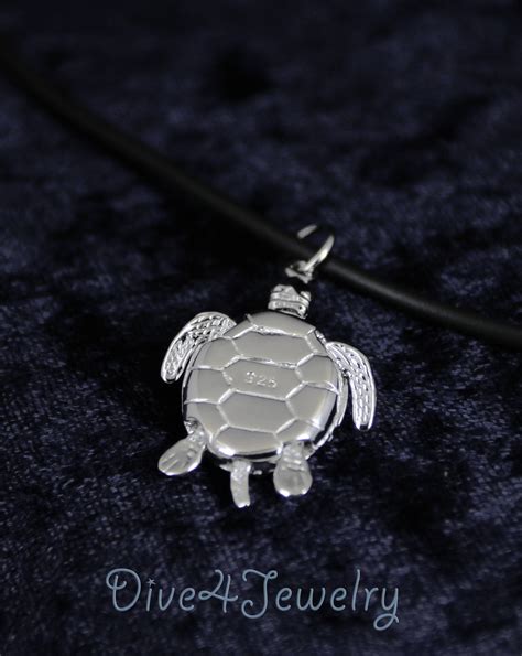 Moveable Turtle Necklace Moving Head Legs And Tail Solid Sterling