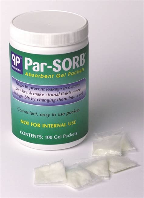 Parthenon Par Sorb Gel Packets Ostomy Absorbent Used In Colostomy And