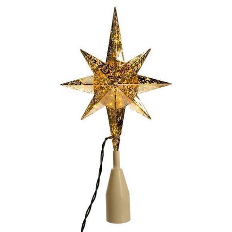 Bethlehem Star Tree Topper Gold Light Up Christmas Large 8 Point 10