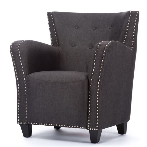 Aidan gray living offers beautiful european inspired modern furniture, antique reproduction, lighting, garden decor, lamps, chandeliers and more. Baxton Studio Acton Wood & Dark Grey Linen Contemporary French Accent Chair - Home - Furniture ...