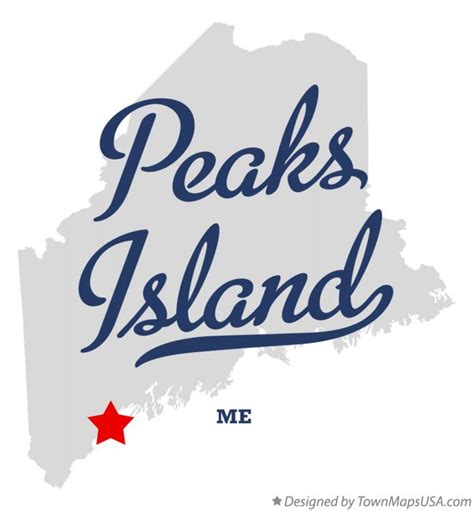 Map Of Peaks Island Me Maine