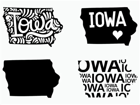 Iowa Svg Iowa Clipart Iowa State Svg Cricut Printable Etsy