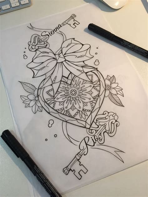 Thigh Piece Design Done For Our Client Locket Tattoos Girly Tattoos
