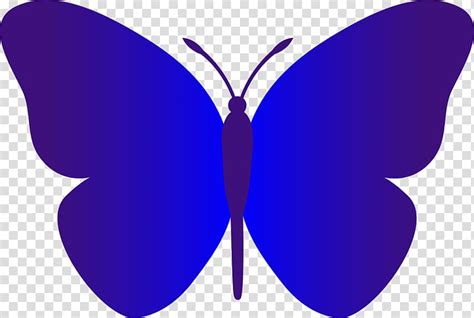 Butterfly Silhouette Stencil Blue Butterfly Transparent Background